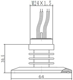 Санитарный сенсор давления ВТФ50. Габаритный чертеж 2